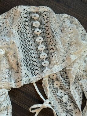 Crochet Cream Color Cover Top